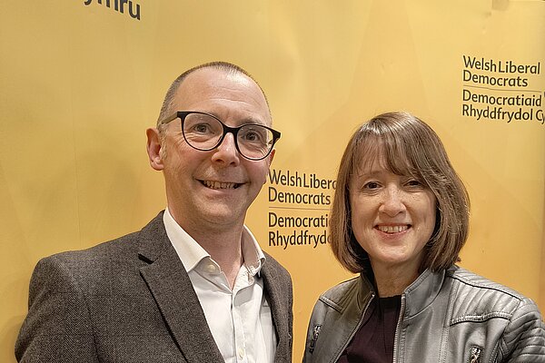 Steve Aicheler pictured with Jane Dodds